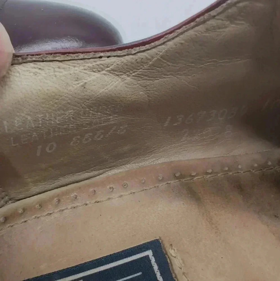 Bostonian Impression 22028 Maroon leather cap toe dress shoes sz 10 - Picture 8 of 9